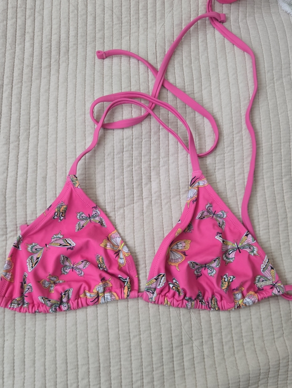 NWOT PINK Victorias Secret Pink Butterfly Triangle Bikini Top